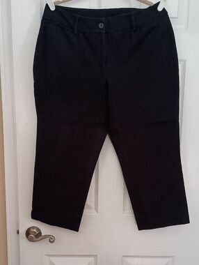 Lane Bryant Flat Front Black Capris